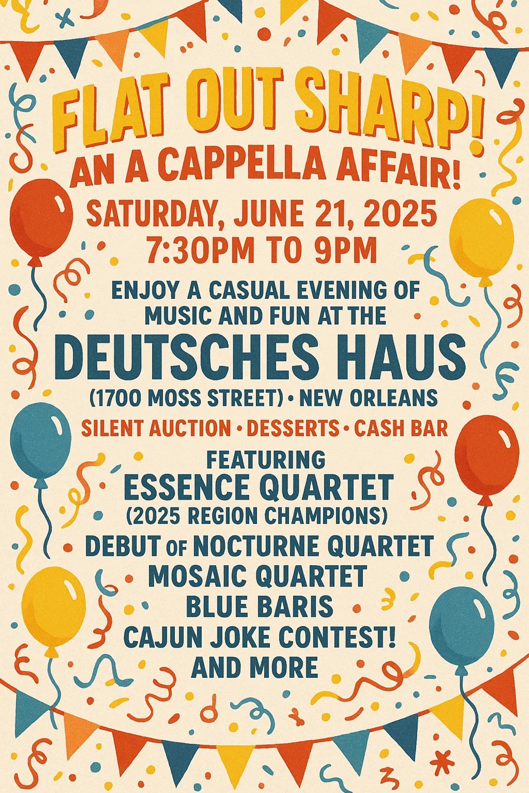 Flat out Sharp!  An A Cappella Affair