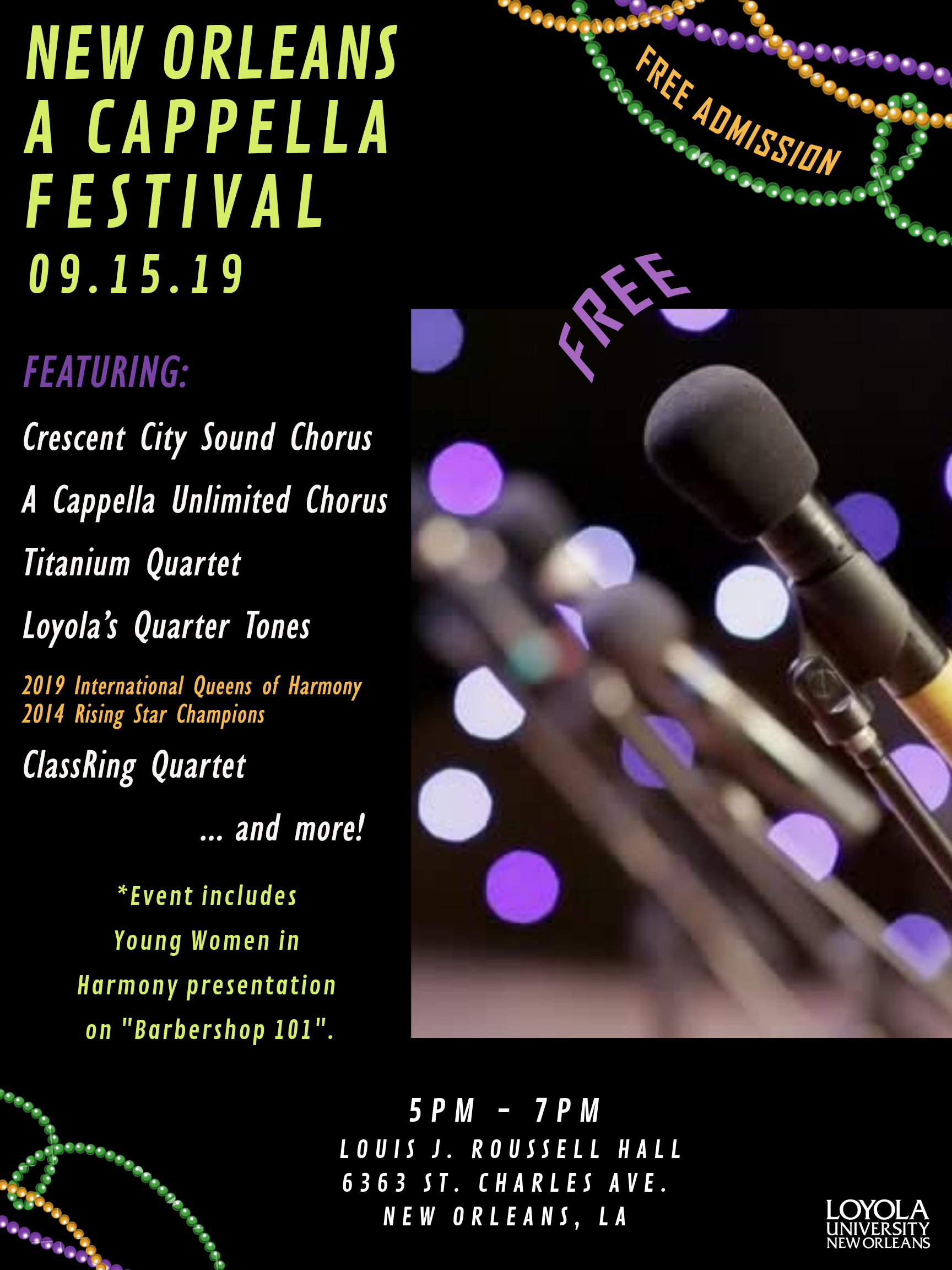  New Orleans A Cappella Festival 2019